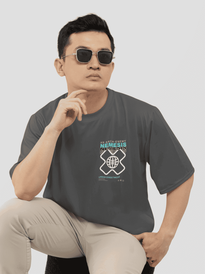 Chicago Youth Oversized Grey Printed T-Shirt - Image 2