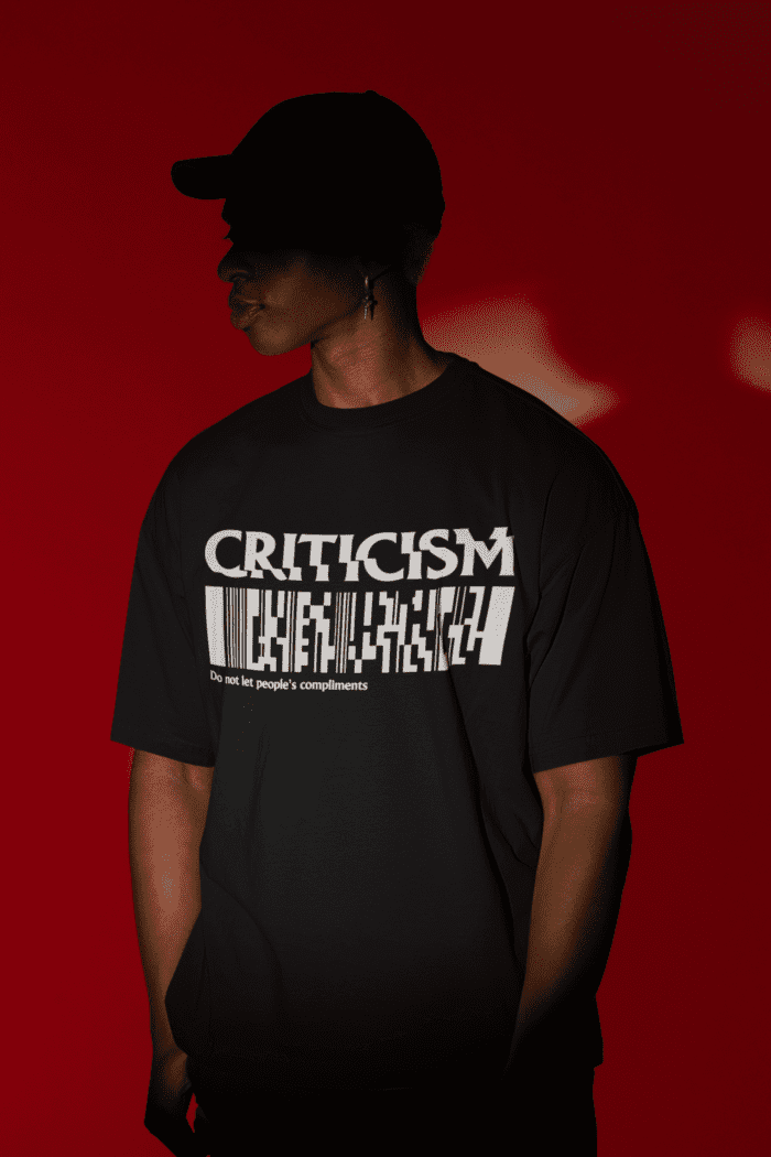 Criticism Oversized Black T-Shirt  - CrossX