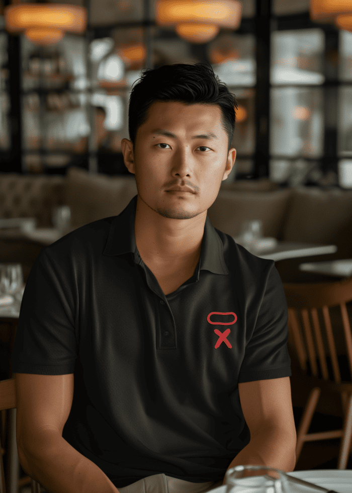 OX Black Polo T-Shirts CrossX