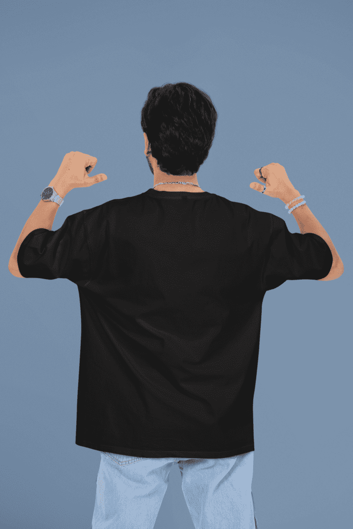 Break The Rule Oversized Black Printed T-Shirts - Image 2