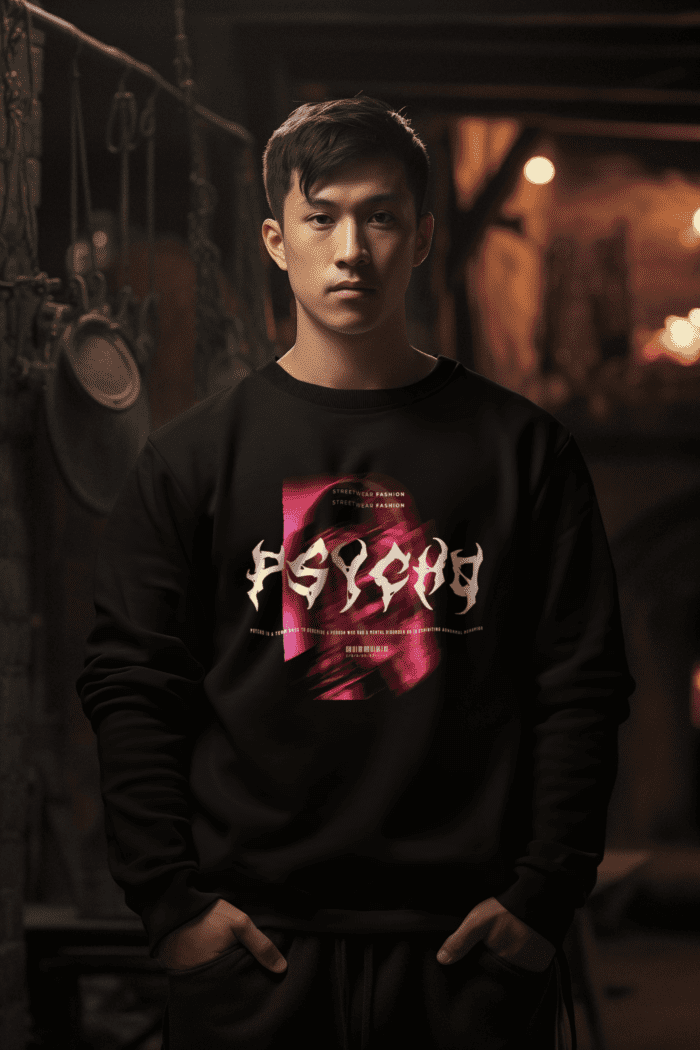 Psycho Rose Black Printed Sweatshirt CrossX - Image 2