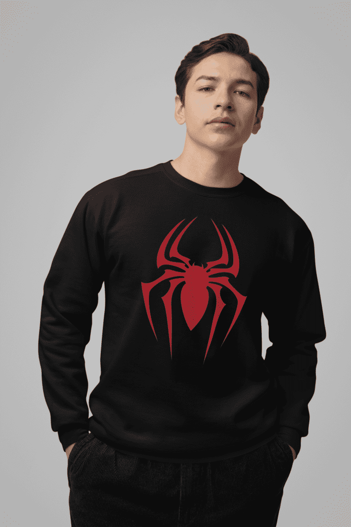 CrossX Spider Black Printed Sweatshirt - Image 2