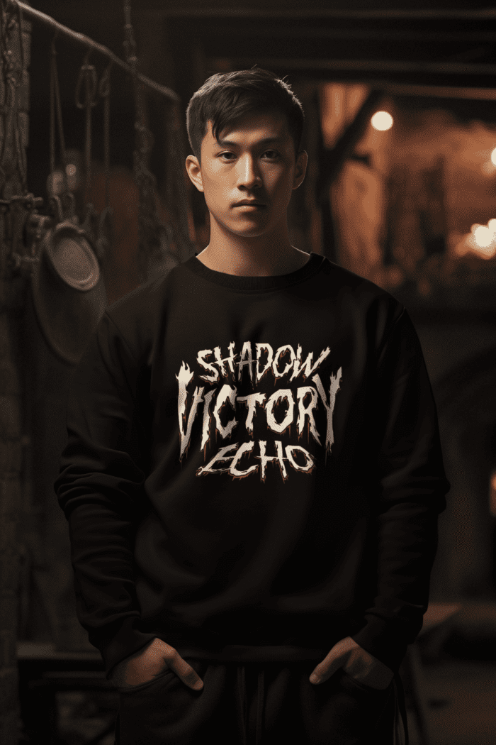Shadow Victory Echo Black Printed Sweatshirt CrossX