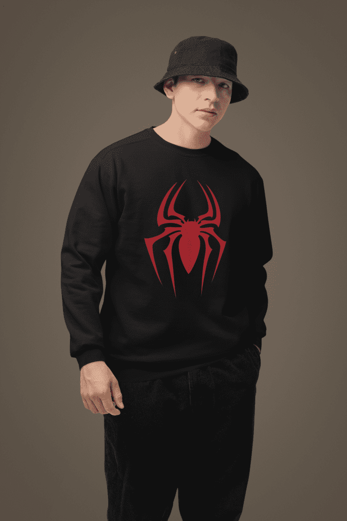 CrossX Spider Black Printed Sweatshirt