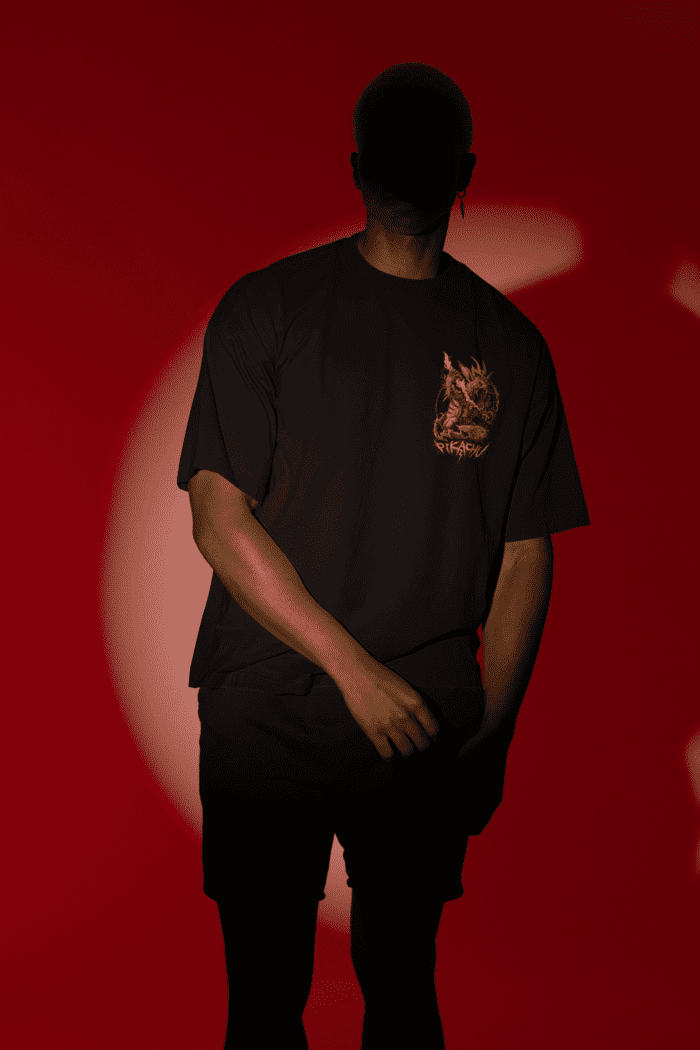 Pikachu Oversized Black Printed T-Shirts CrossX - Image 4