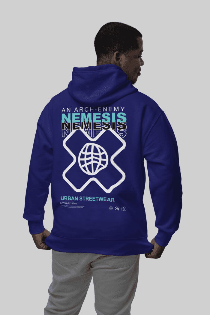 Cross Blue Printed Hoodie CrossX - Image 2