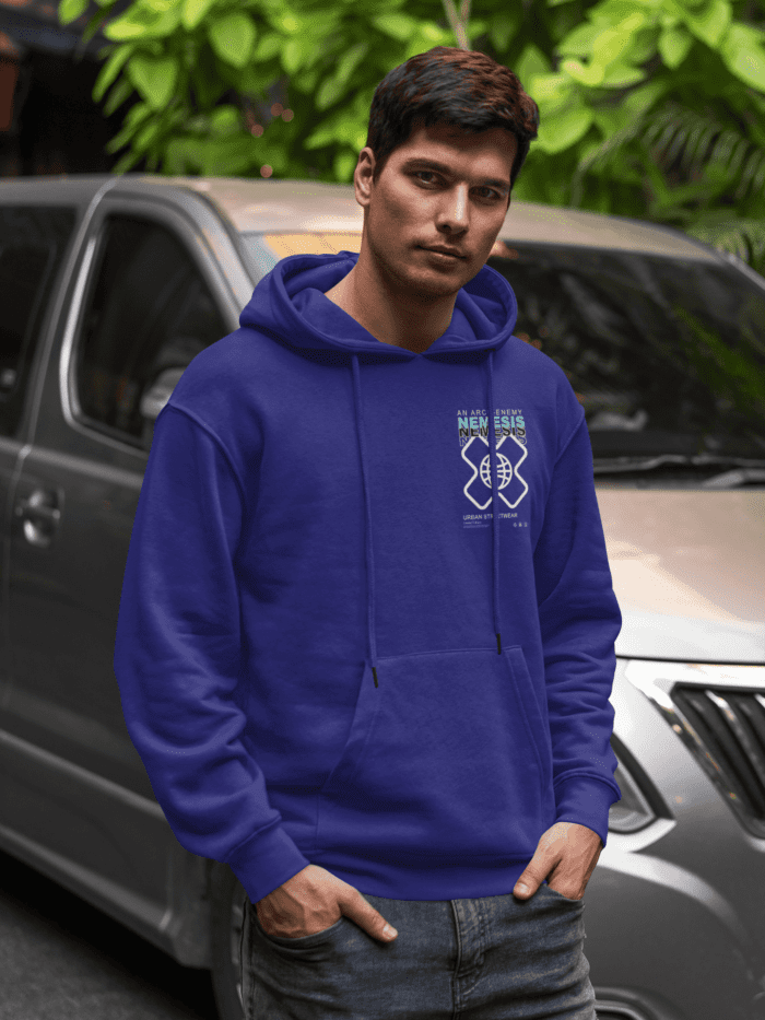 Cross Blue Printed Hoodie CrossX - Image 3