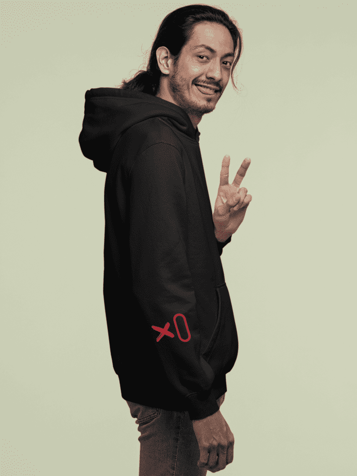 Evil Side Black Printed Hoodie CrossX - Image 4