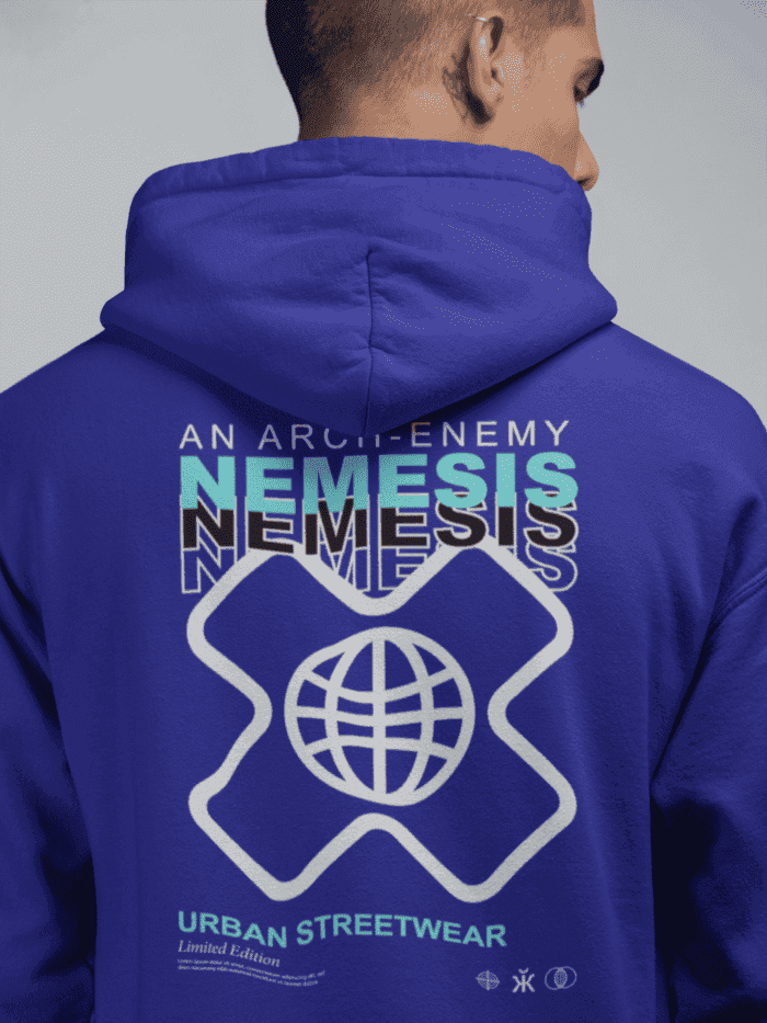 Cross Blue Printed Hoodie CrossX