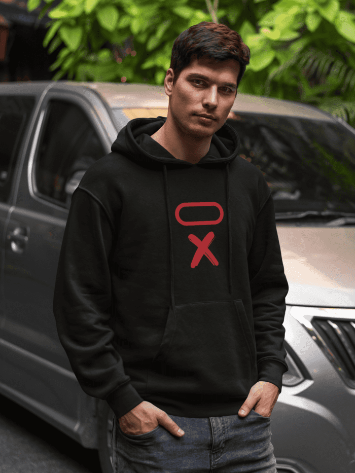 Evil Side Black Printed Hoodie CrossX - Image 3