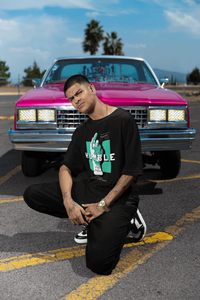 Humble Oversized Black Printed T-Shirt CrossX - Image 2