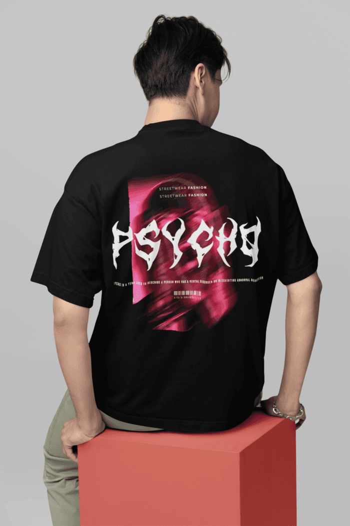 Pshyco Oversized Black T-Shirt  CrossX