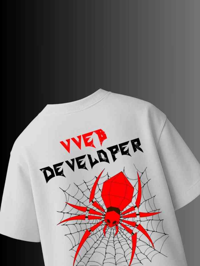A Web Developer Oversized White T-Shirts