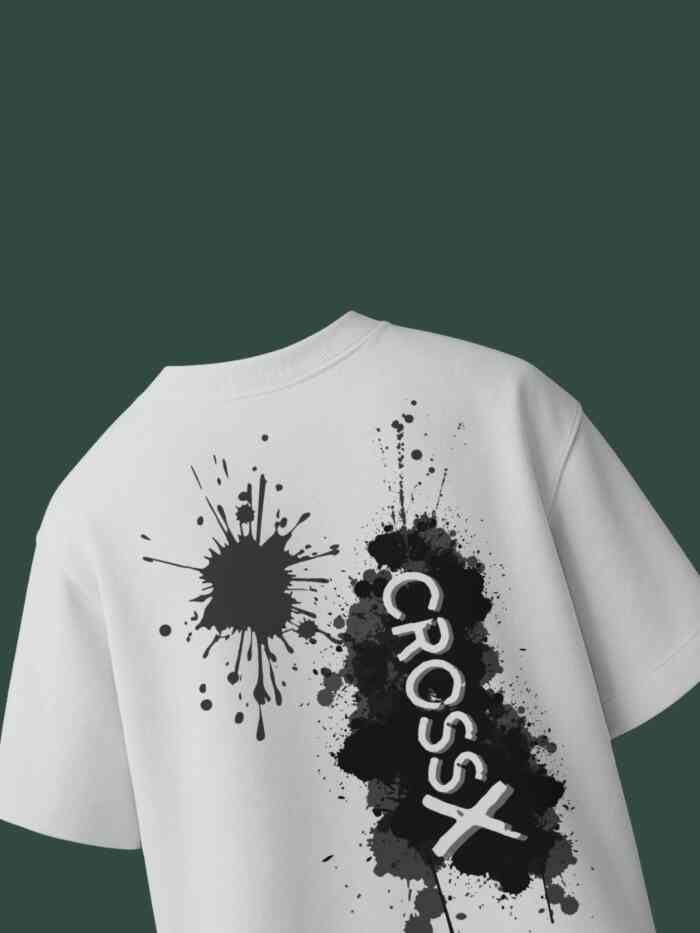 A CrossX White Oversized Printed T-Shirts