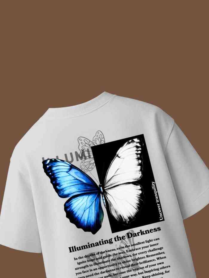 A Illuminate Oversized White T-Shirts