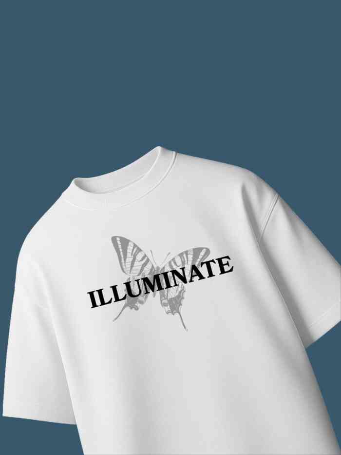 A Illuminate Oversized White T-Shirts - Image 2