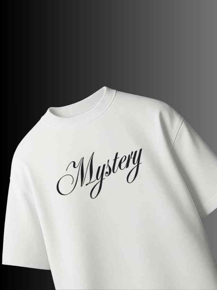 A Mystery White Oversized Printed T-Shirts - Image 2